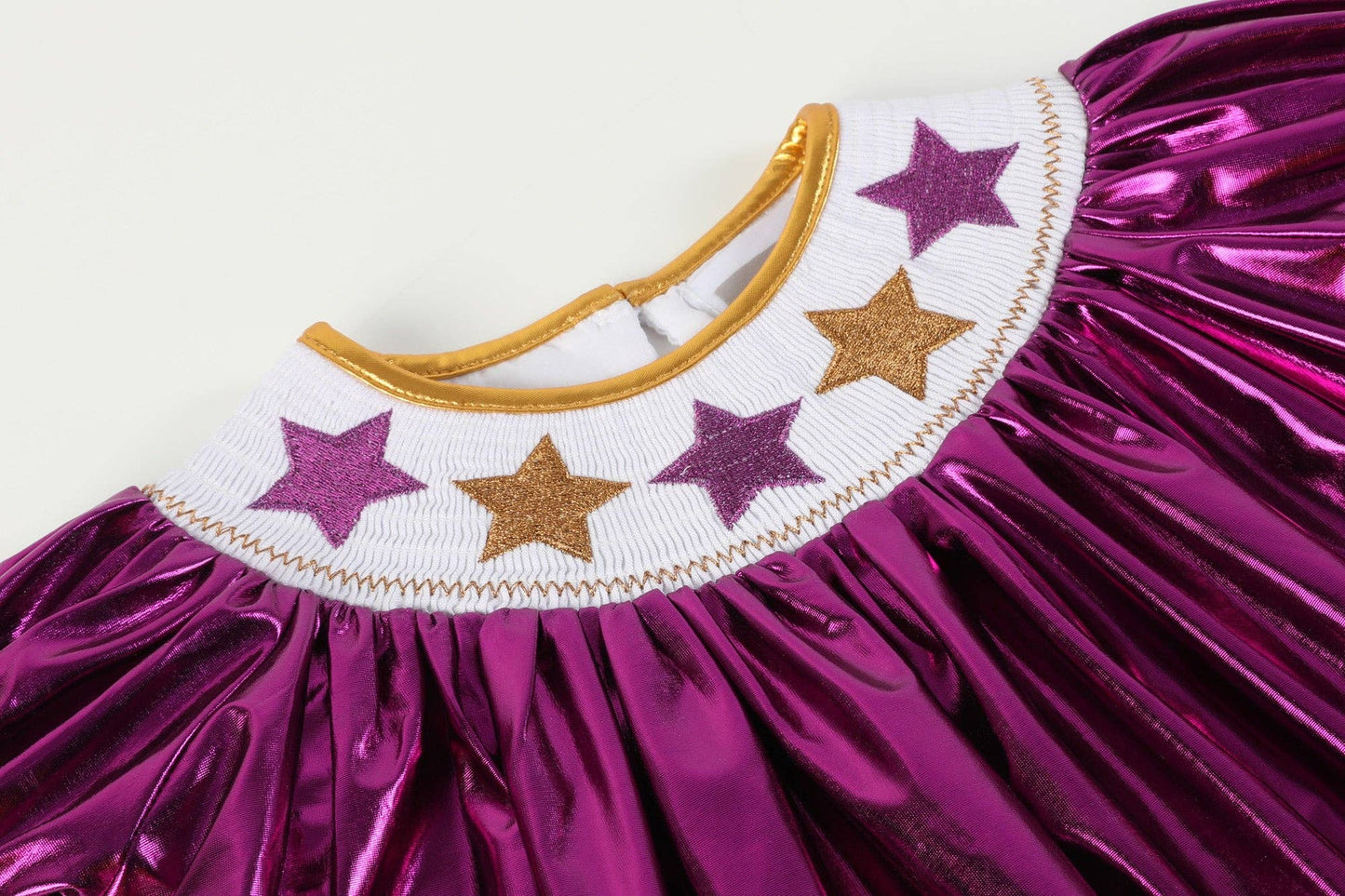 Limited Edition - Louisiana Purple and Gold Star Bishop Dres