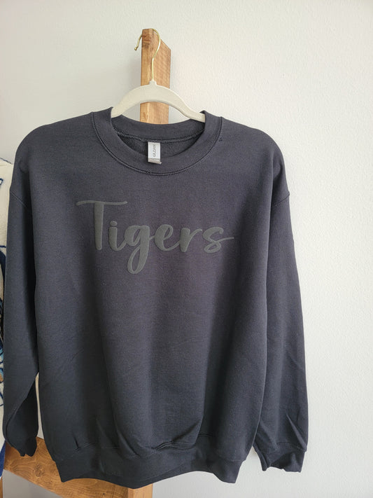 Tigers Black Puff Sweatshirt