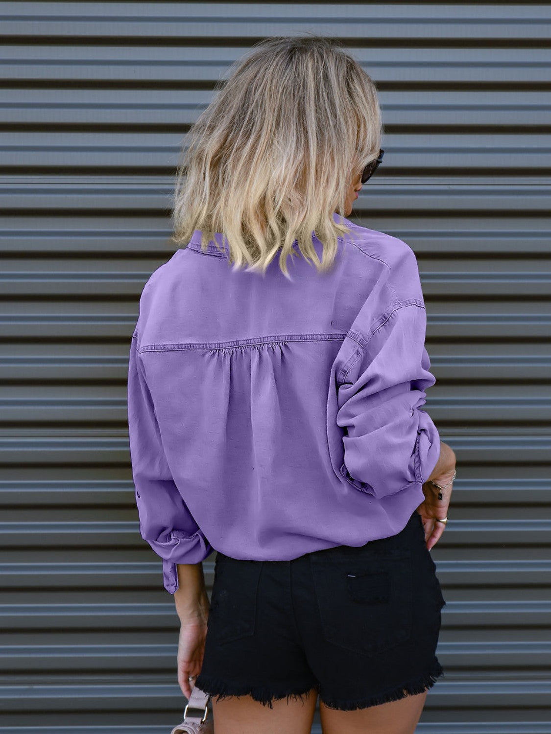 Purple Denim Top