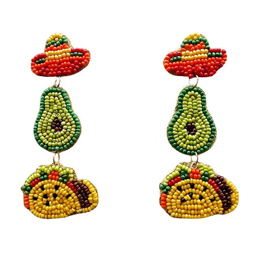 Beaded Cinco de Mayo Earrings