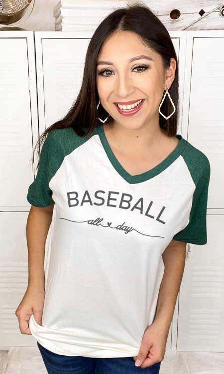 PURPLE Sleeve Baseball All Day Shirt