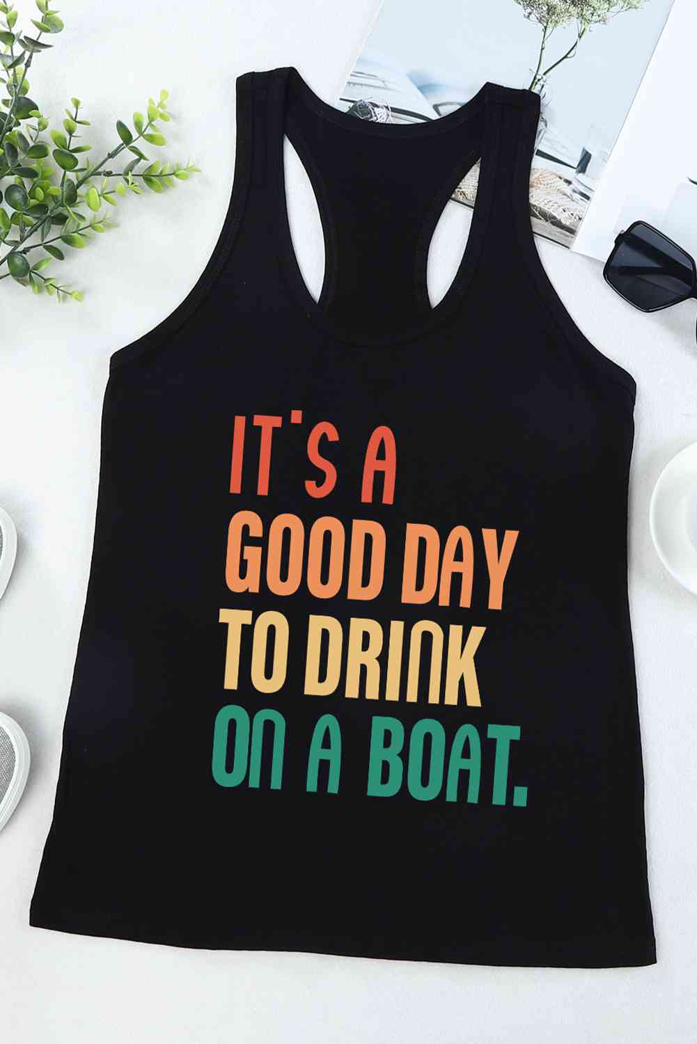 It's a good day to drink on a boat Tank