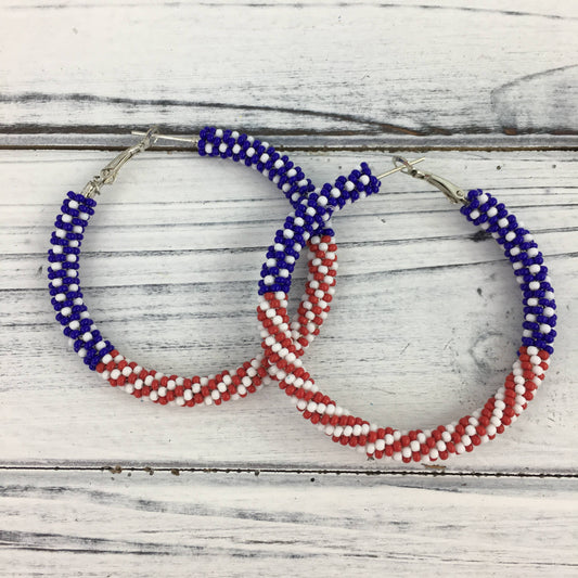 American Pride Hoop Earrings