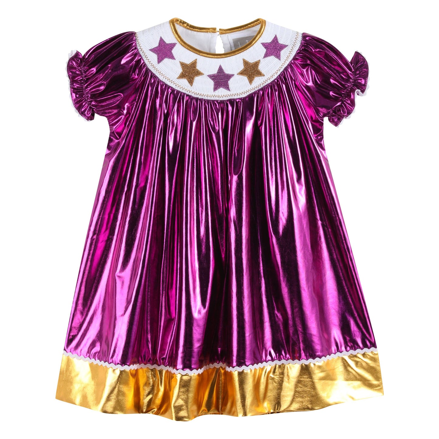 Limited Edition - Louisiana Purple and Gold Star Bishop Dres