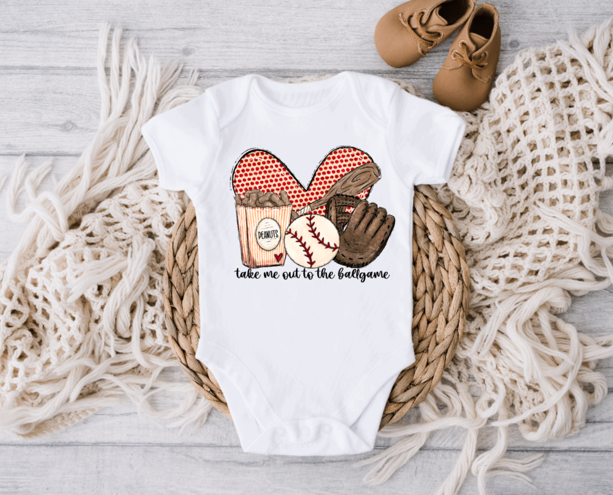 Take me out to the ballgame Baseball Onesie